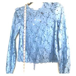 H&M Light Blue Lace Blouse